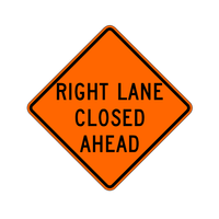 "Lane Closed Ahead" Roll Up Sign 48x48 (W20-5R)