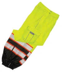 Mesh Cargo Pants W/ Black Bottom, Lime, S-MED