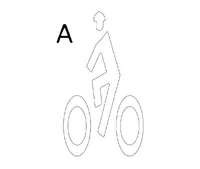 Preformed FHWA Bicycle Rider Symbol