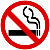 No Smoking Decal Sign 12x4 Red/White