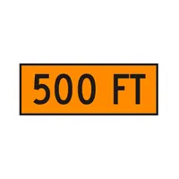 "500 FT" Roll-Up Sign Overlay 8x30 VA SPEC