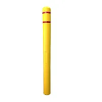 7" x 60" Post Guard Bollar Cover, Yellow W/ Red Reflective Tape