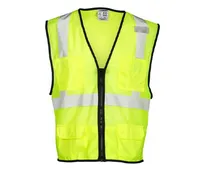 Class 2 6-Pocket Safety Vest with Reflective Strips