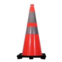 36” Orange Traffic Cone w/Collars