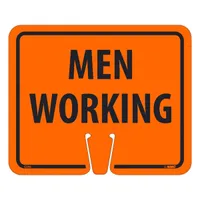 Men Working Plastic Snap-On Sign Cone