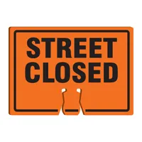 Street Close Plastic Snap-On Sign Cone