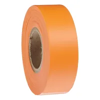 1-3/16" x 300' Plastic Flagging Tape, Orange