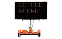 VMS FULL SIZE 3-LINE 75x138 130W HYDRAULIC LIFT, AGM BATTERIES 4G Wanco Modem with GPS Package
