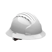 Evolution Deluxe 6161 Full Brim Harf Hat w/ 6 point Suspension, White