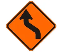 Lane Shift Left Arrow Sign