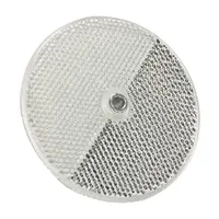 3-1/4" White Round Reflector W/ Alum Grommet