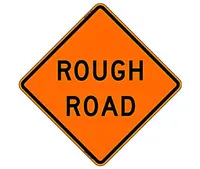 "Rough Road" 48" Roll-Up Sign