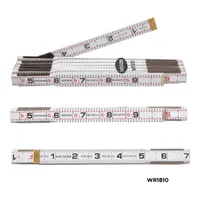 6' Engineer's Folding Wood Ruler (FT, IN, 10th, 100th)