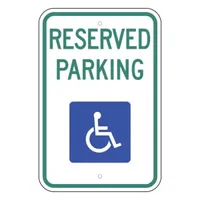 "Handicap Parking" Sign 12x24, .080 Alum W/B (Fairfax Co.) (30A-7)