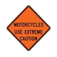"Motorcycle Use Caution" Roll Up Sign 48x48 (W8-8(5))