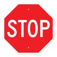 "Stop" Octagon 30" Sign, .100 Alum HI R/W (R1-1)