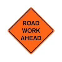 "Road Work Ahead" Sign 36x36, B/O ACM DG (W20-1(1))