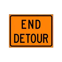 "End Detour" Sign 24x36 , ACM B/O DG (M4-8A)