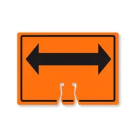 Plastic Cone Sign with Bi-Directional Arrow