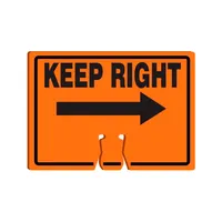 Keep Right Plastic Snap-On Sign Cone