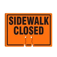 Sidewalk Closed Plastic Snap-On Sign Cone