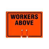 Workers Above Plastic Clip-On Sign Cone