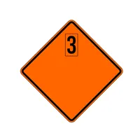 "3" Overlay for 60x60 Roll-Up Sign