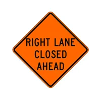 "Lane Closed Ahead" Roll Up Sign 48x48 (W20-5R)