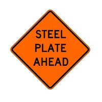 Steel Plate Ahead Roll-Up Sign