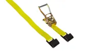 2" x 27' Ratchet Nylon Tie Down Strap w/ Flat Hooks