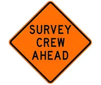 Survey Crew Ahead 48 x 48 Roll-Up Sign