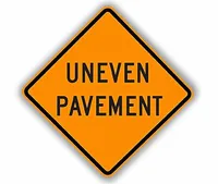 Uneven Pavement 48" Roll-Up Sign