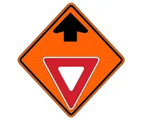 Yield Ahead 48 x 48 Roll-Up Sign